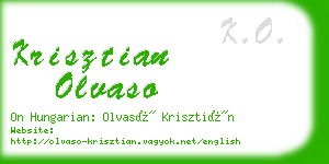 krisztian olvaso business card